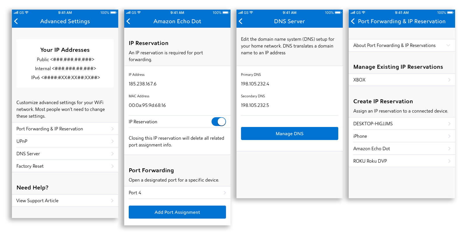 advanced wifi settings final UI design