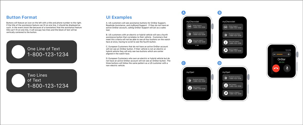 my chevrolet, apple watch, UI examples